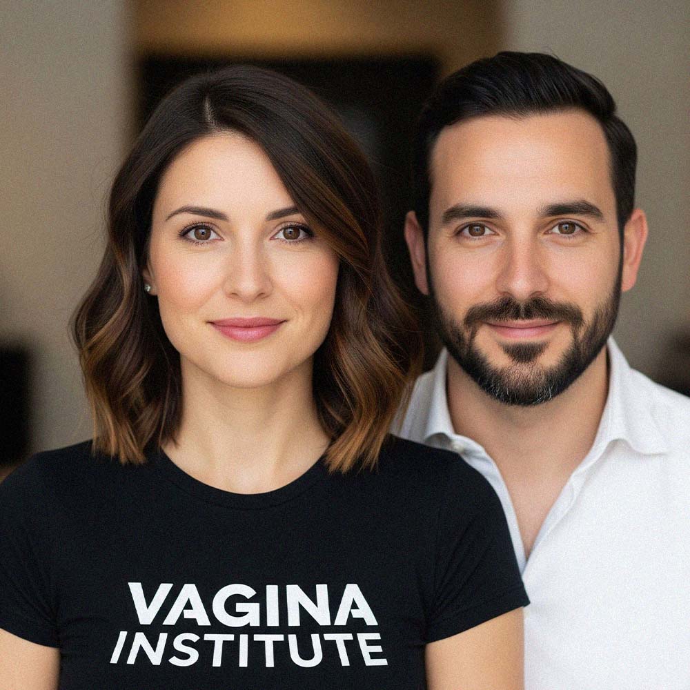 Hombre y mujer invitando a participar en encuestas sobre sexo y sexualidad